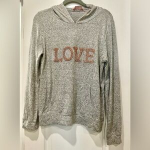 SJS Gray Love women’s Hoodie-super cute!